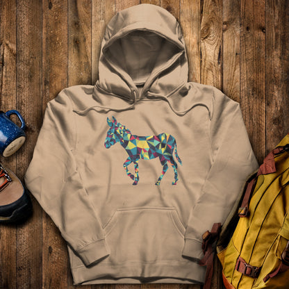 Donkey Mosaic Hoodie Sand Adventure and Outdoors Themed Hoodie