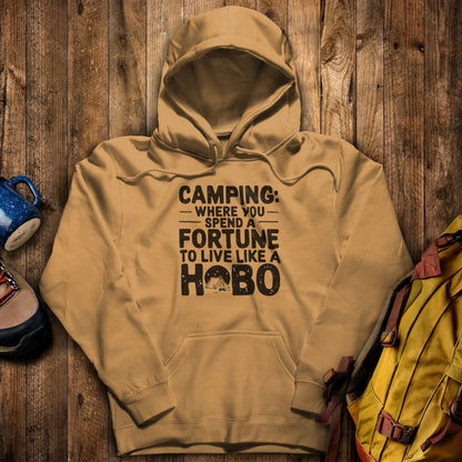 Spend a Fortune Hoodie Mustard Adventure and Outdoors Themed Hoodie