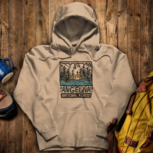 Angelina National Forest Hoodie Sand Adventure and Outdoors Themed Hoodie