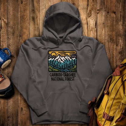 Caribou-Targhee National Forest Hoodie Charcoal Adventure and Outdoors Themed Hoodie
