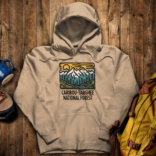 Caribou-Targhee National Forest Hoodie Sand Adventure and Outdoors Themed Hoodie