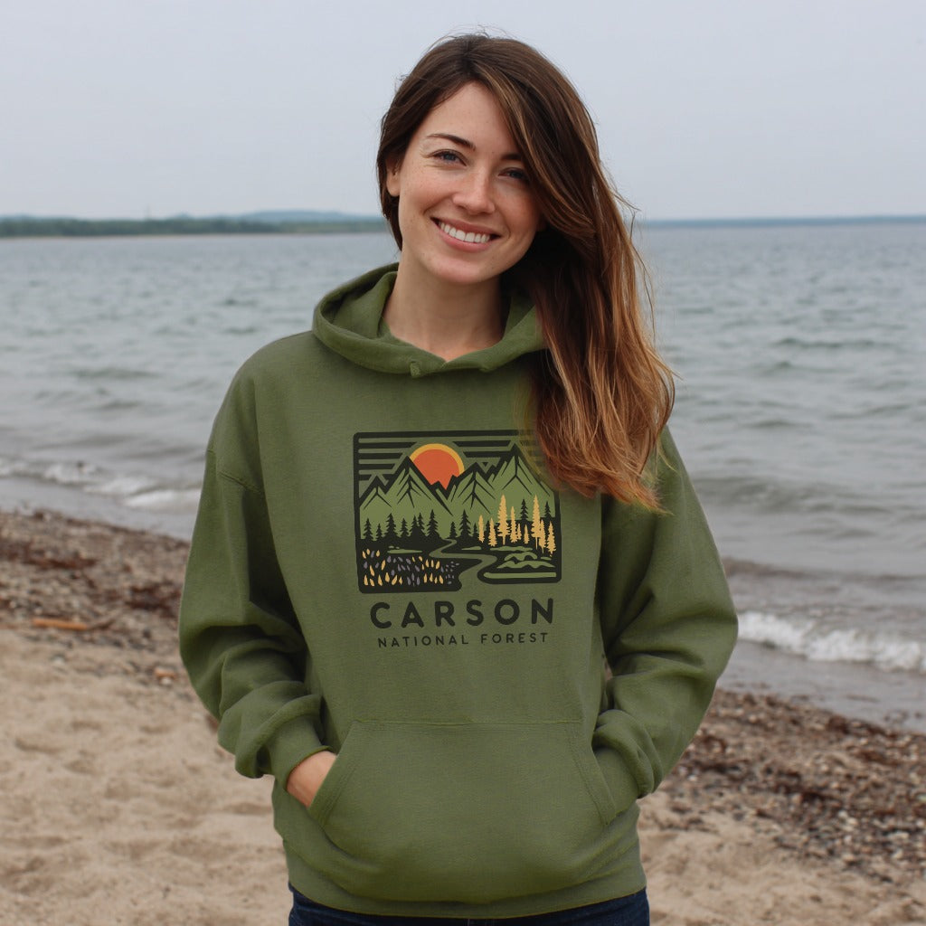 Carson National Forest Hoodie Adventure and Outdoors Themed Hoodie