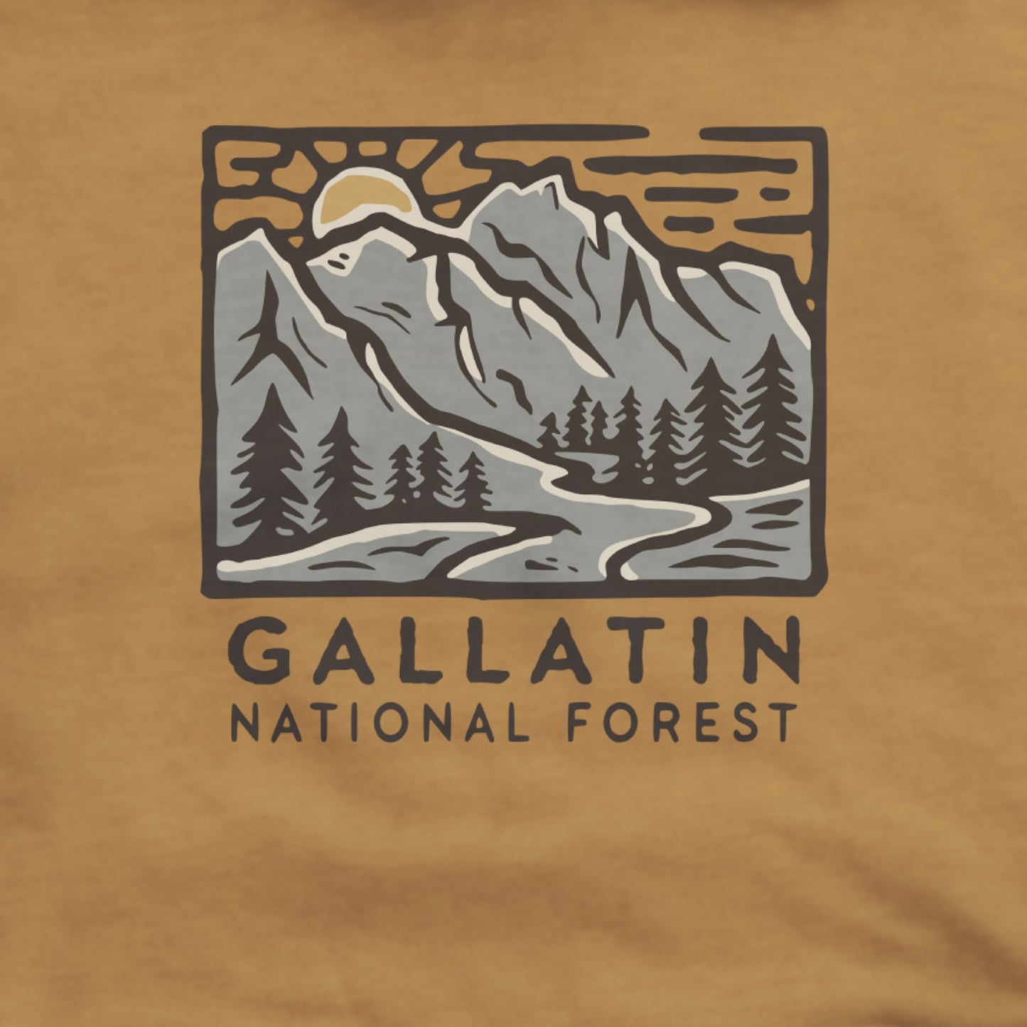 Gallatin National Forest Hoodie Adventure and Outdoors Themed Hoodie