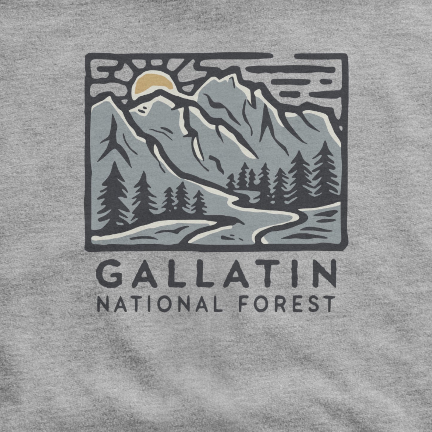 Gallatin National Forest Hoodie Adventure and Outdoors Themed Hoodie