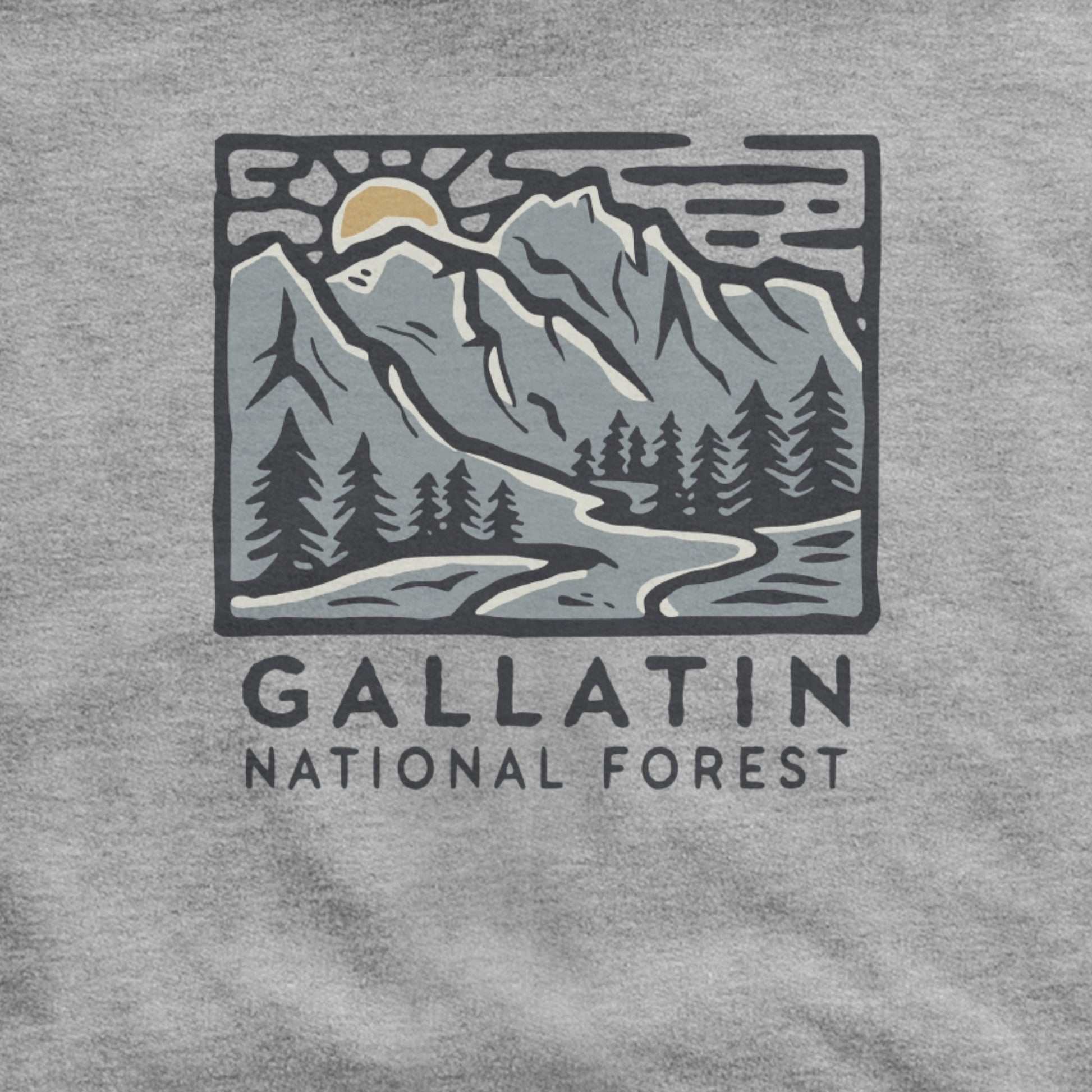 Gallatin National Forest Hoodie Adventure and Outdoors Themed Hoodie