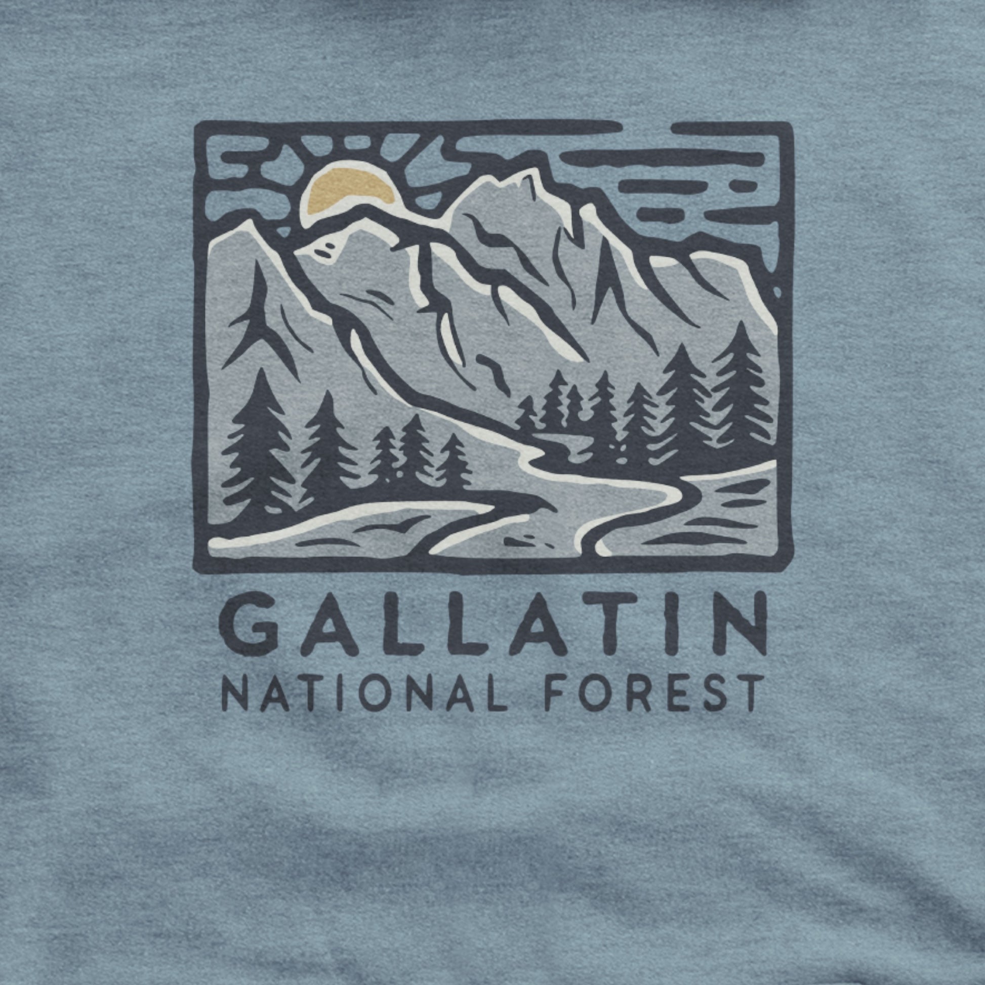Gallatin National Forest Hoodie Adventure and Outdoors Themed Hoodie