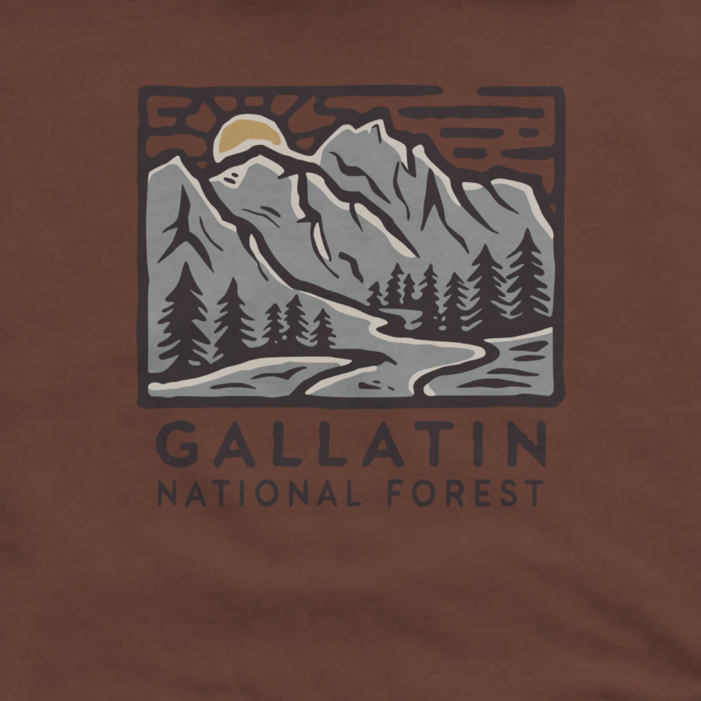 Gallatin National Forest Hoodie Adventure and Outdoors Themed Hoodie