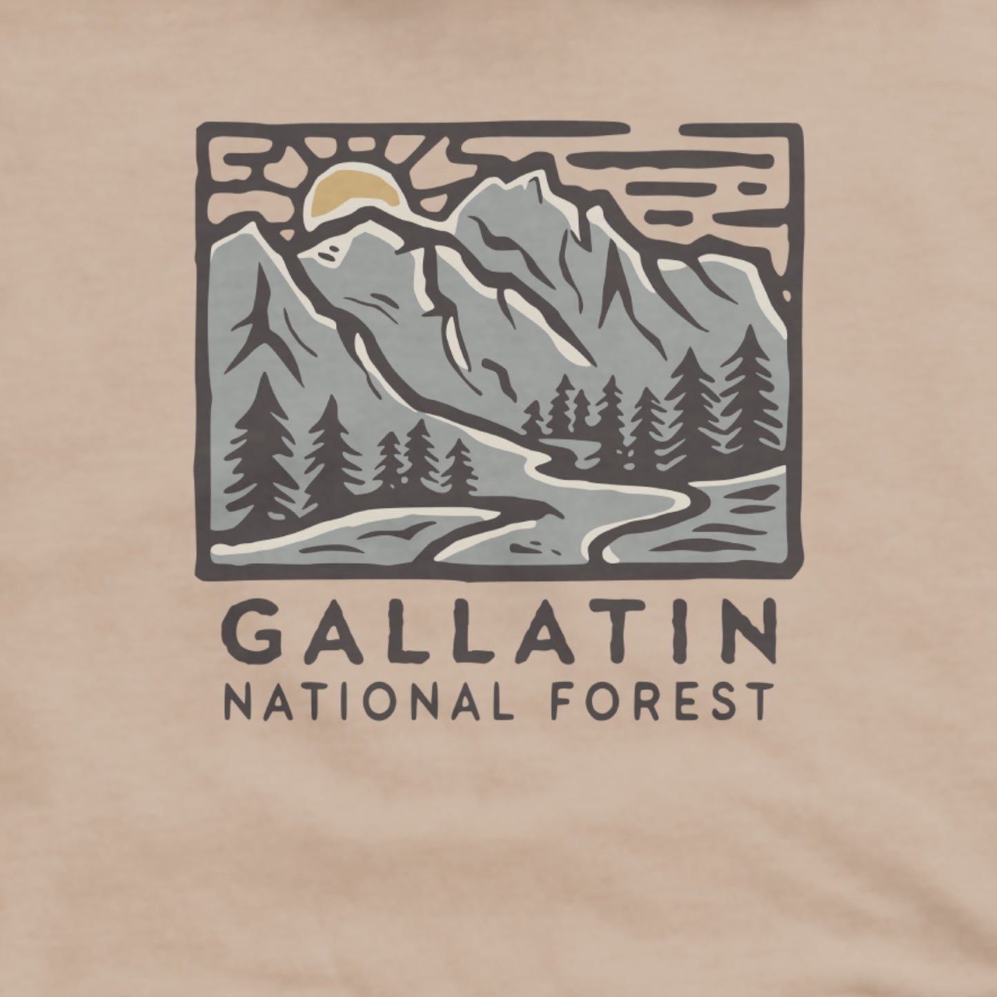 Gallatin National Forest Hoodie Adventure and Outdoors Themed Hoodie