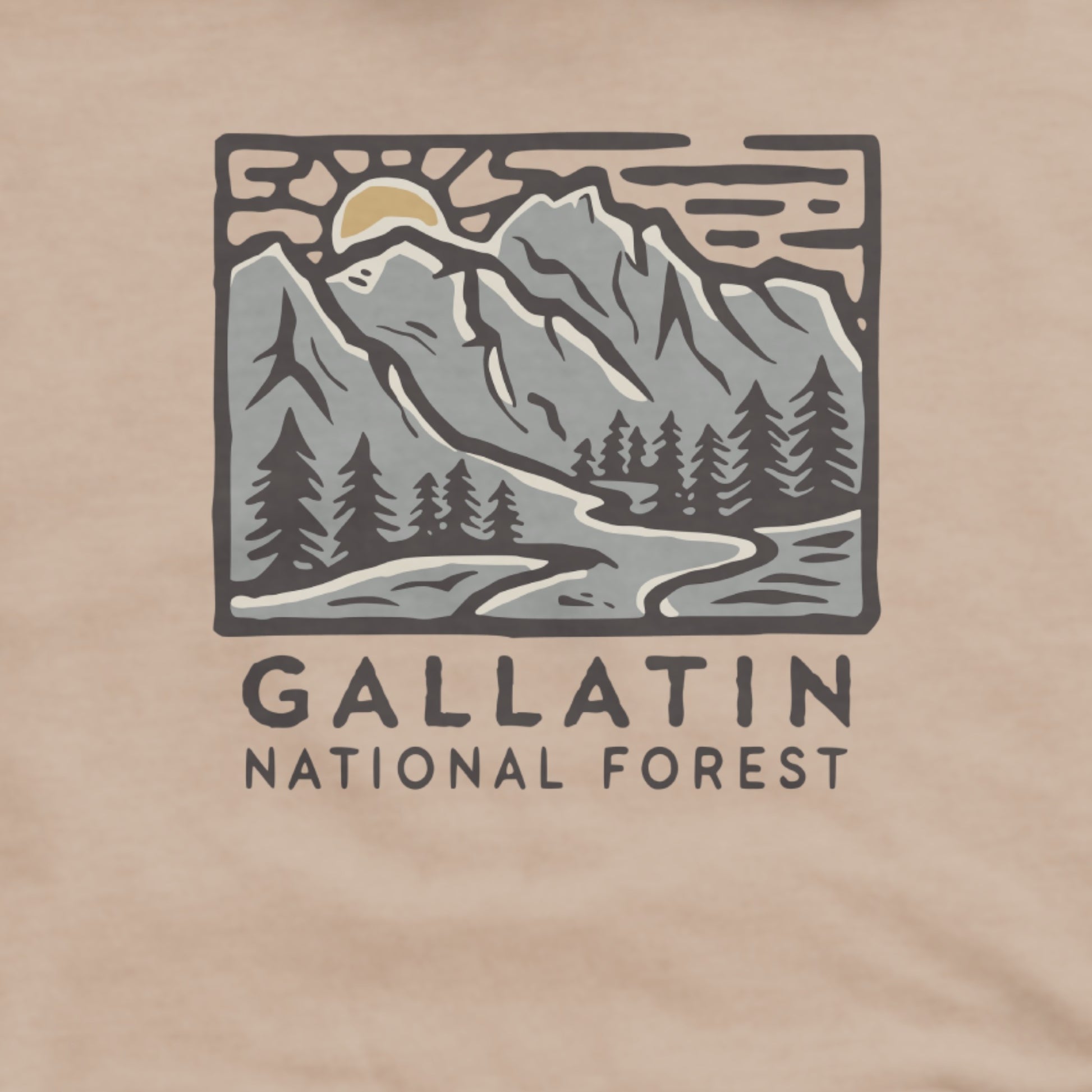 Gallatin National Forest Hoodie Adventure and Outdoors Themed Hoodie