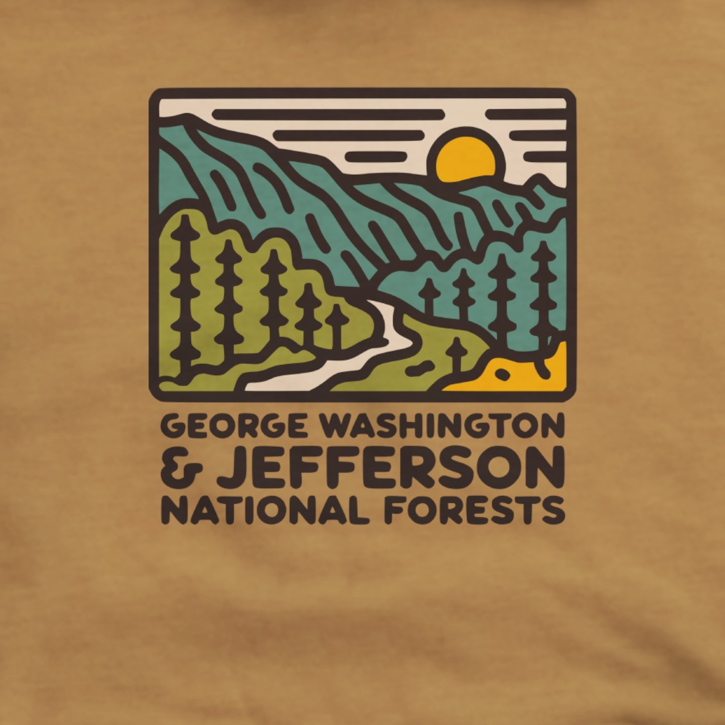 George Washington and Jefferson National Forests Hoodie Adventure and Outdoors Themed Hoodie