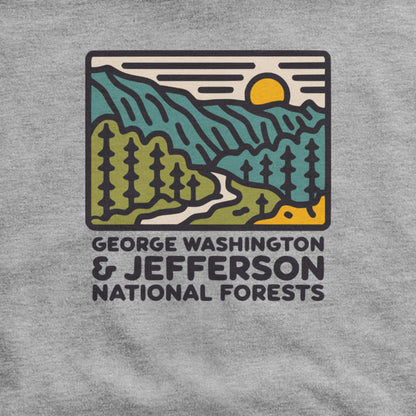 George Washington and Jefferson National Forests Hoodie Adventure and Outdoors Themed Hoodie