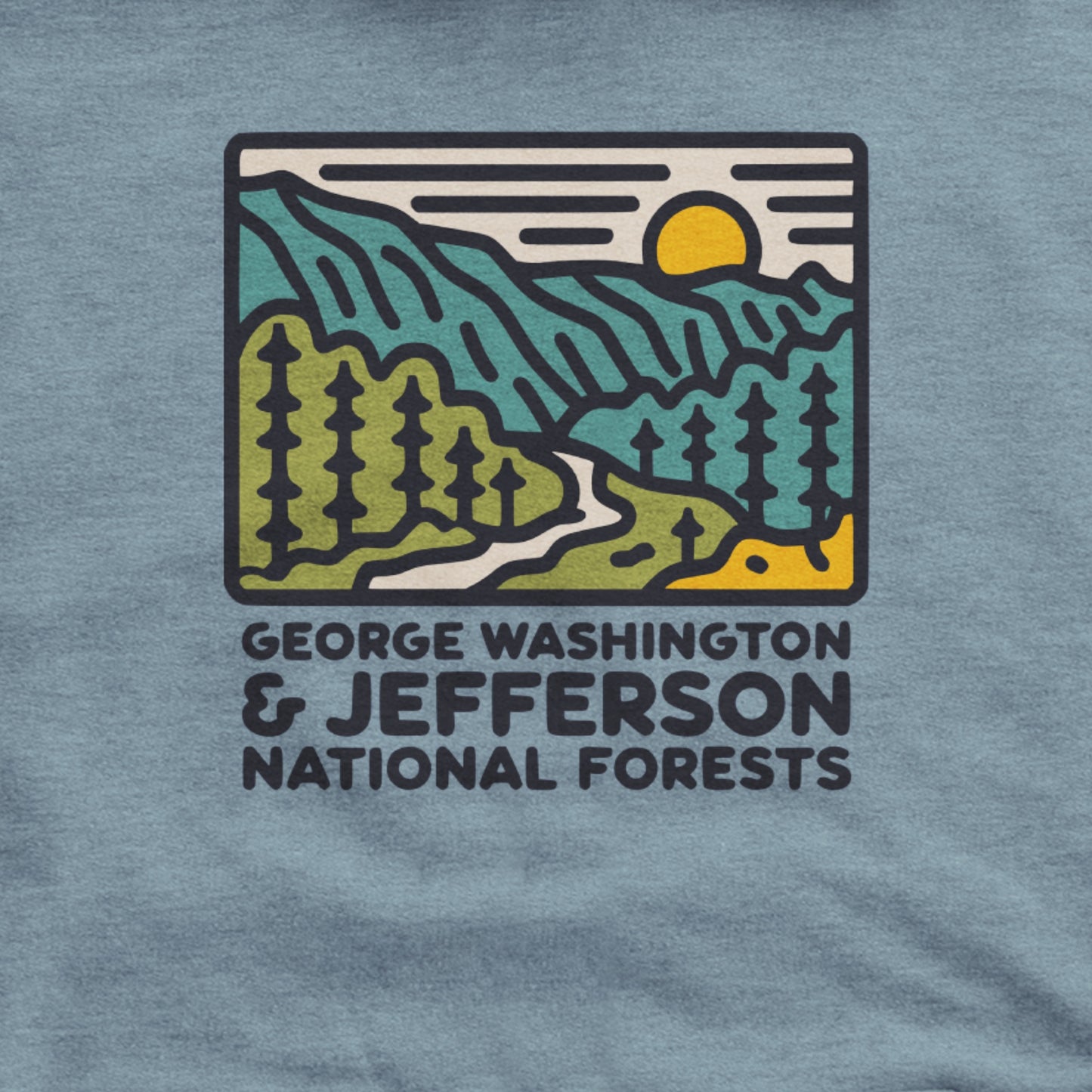 George Washington and Jefferson National Forests Hoodie Adventure and Outdoors Themed Hoodie