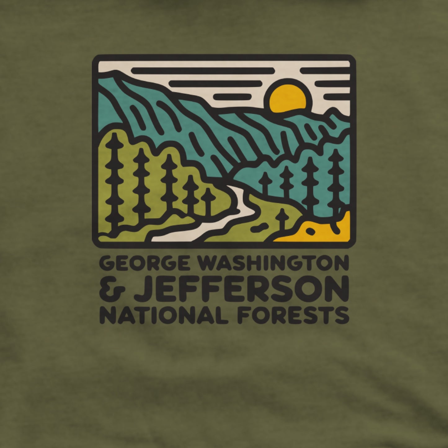 George Washington and Jefferson National Forests Hoodie Adventure and Outdoors Themed Hoodie