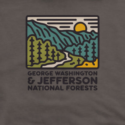 George Washington and Jefferson National Forests Hoodie Adventure and Outdoors Themed Hoodie