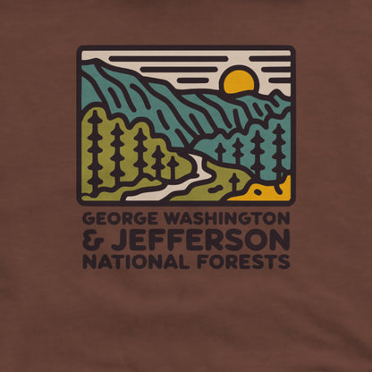George Washington and Jefferson National Forests Hoodie Adventure and Outdoors Themed Hoodie