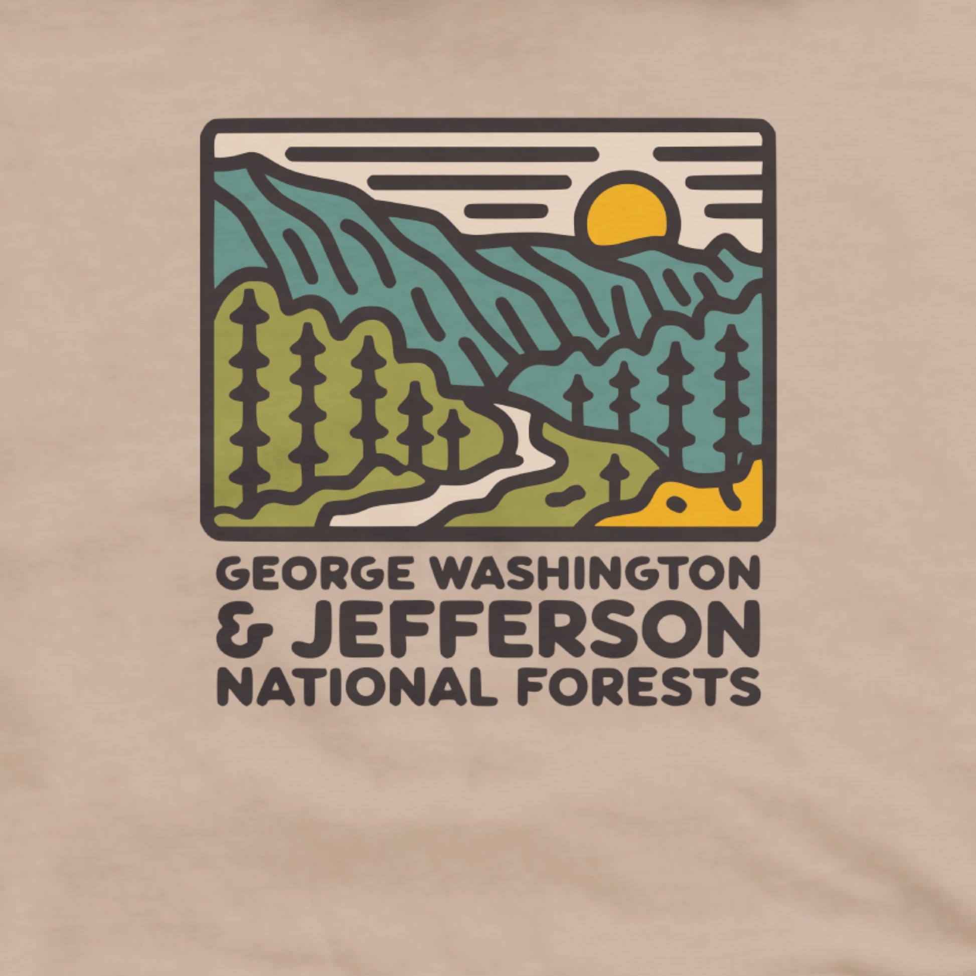 George Washington and Jefferson National Forests Hoodie Adventure and Outdoors Themed Hoodie