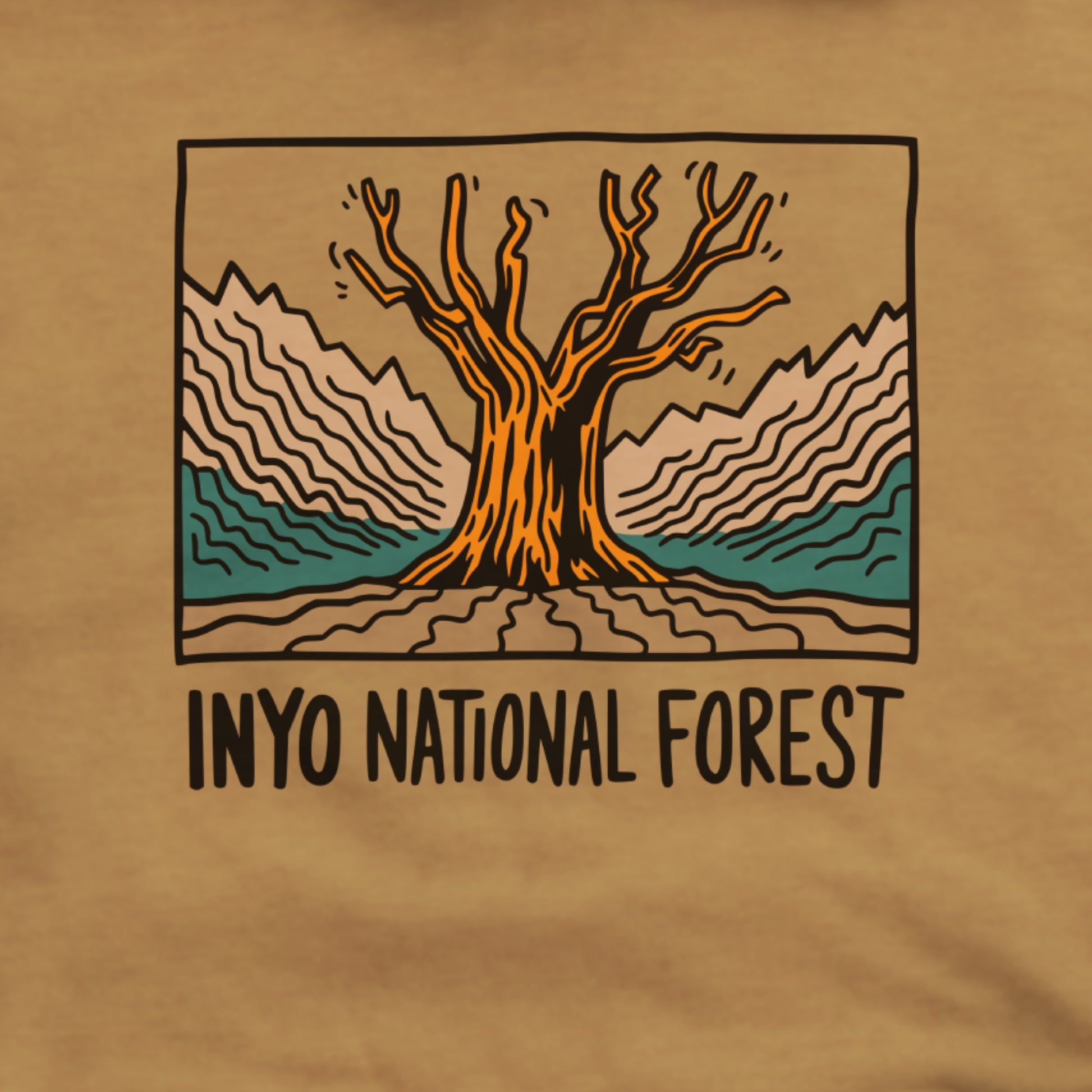 Inyo National Forest Hoodie Adventure and Outdoors Themed Hoodie