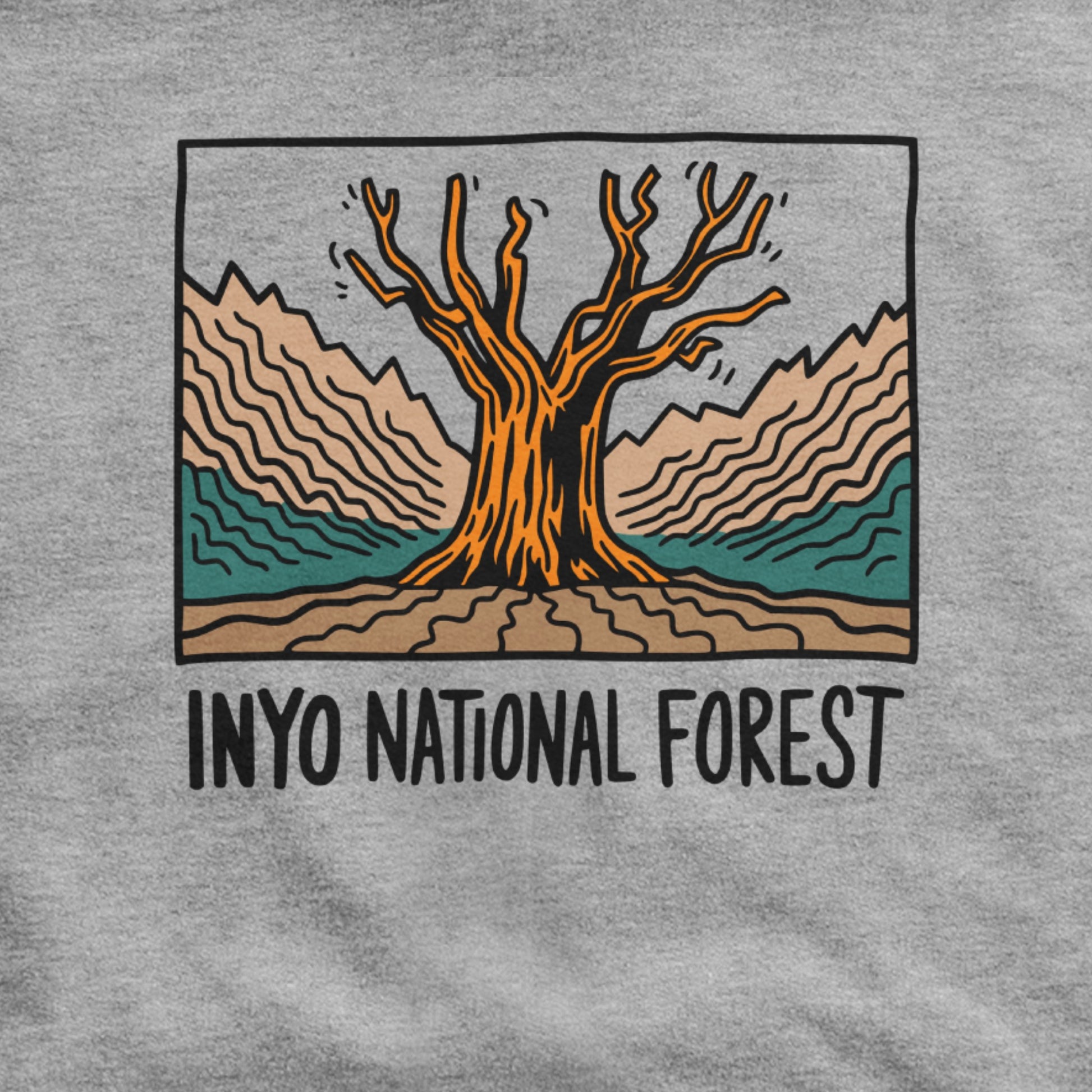 Inyo National Forest Hoodie Adventure and Outdoors Themed Hoodie