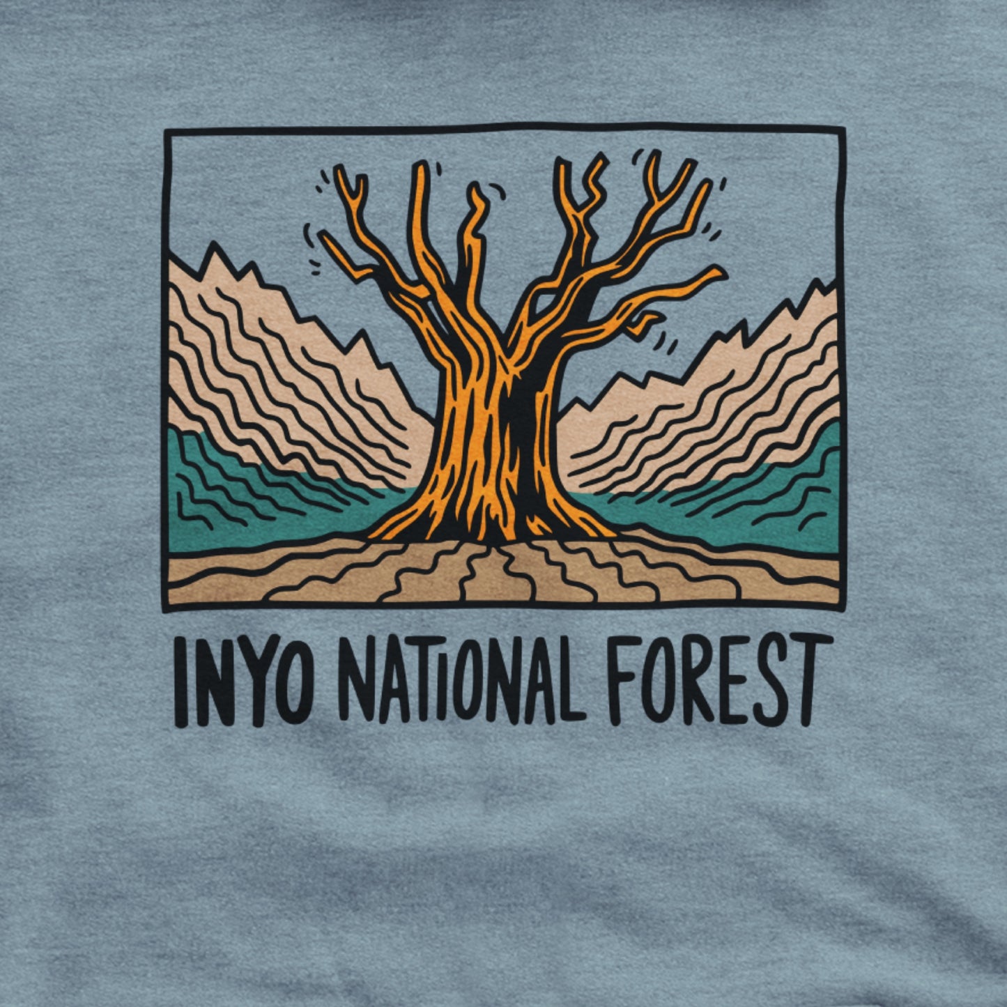 Inyo National Forest Hoodie Adventure and Outdoors Themed Hoodie