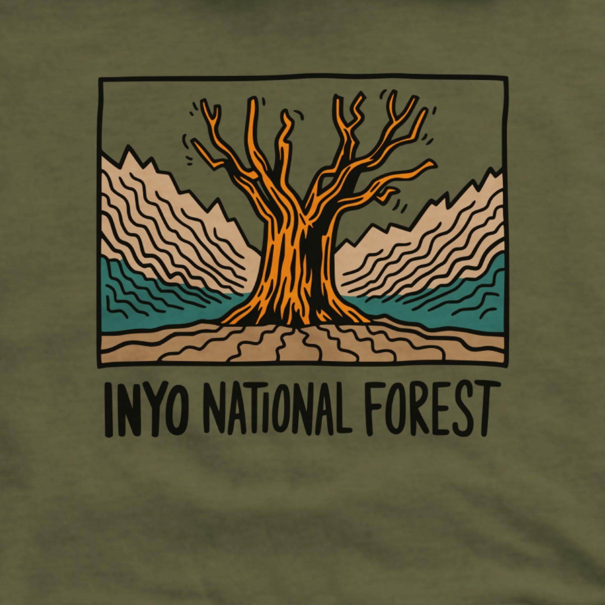 Inyo National Forest Hoodie Adventure and Outdoors Themed Hoodie