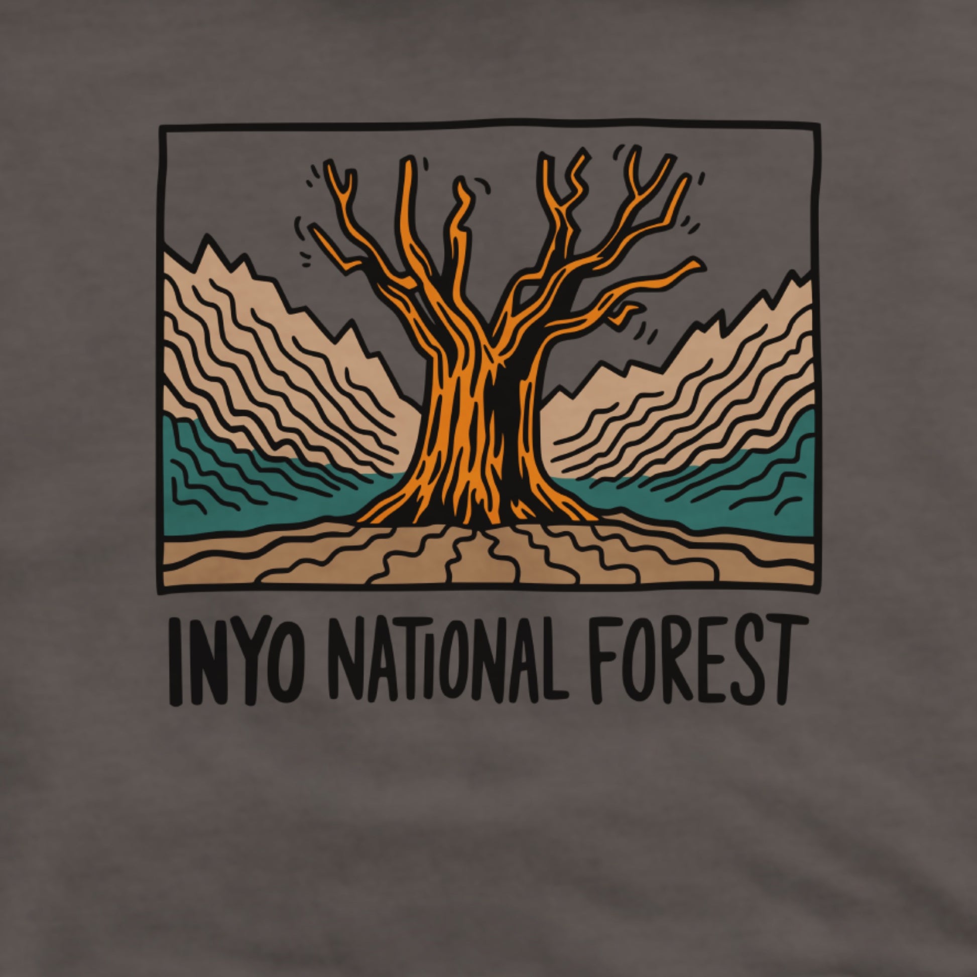 Inyo National Forest Hoodie Adventure and Outdoors Themed Hoodie