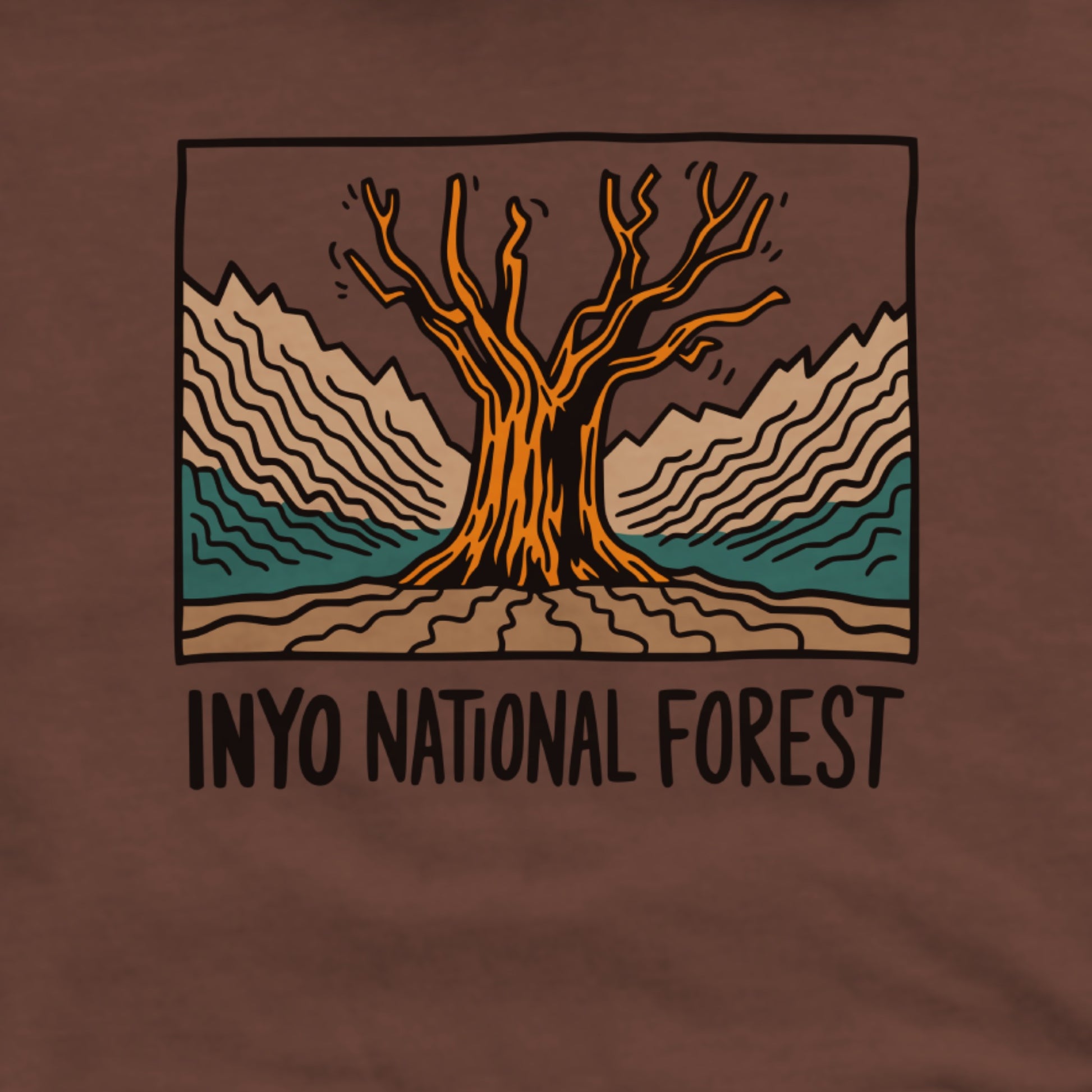 Inyo National Forest Hoodie Adventure and Outdoors Themed Hoodie
