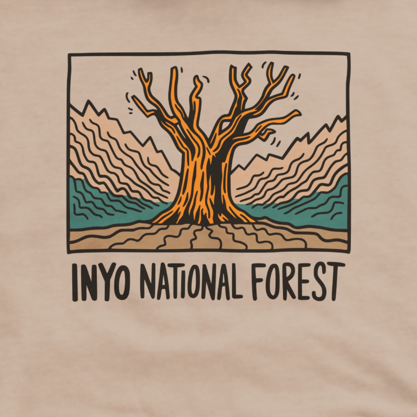 Inyo National Forest Hoodie Adventure and Outdoors Themed Hoodie