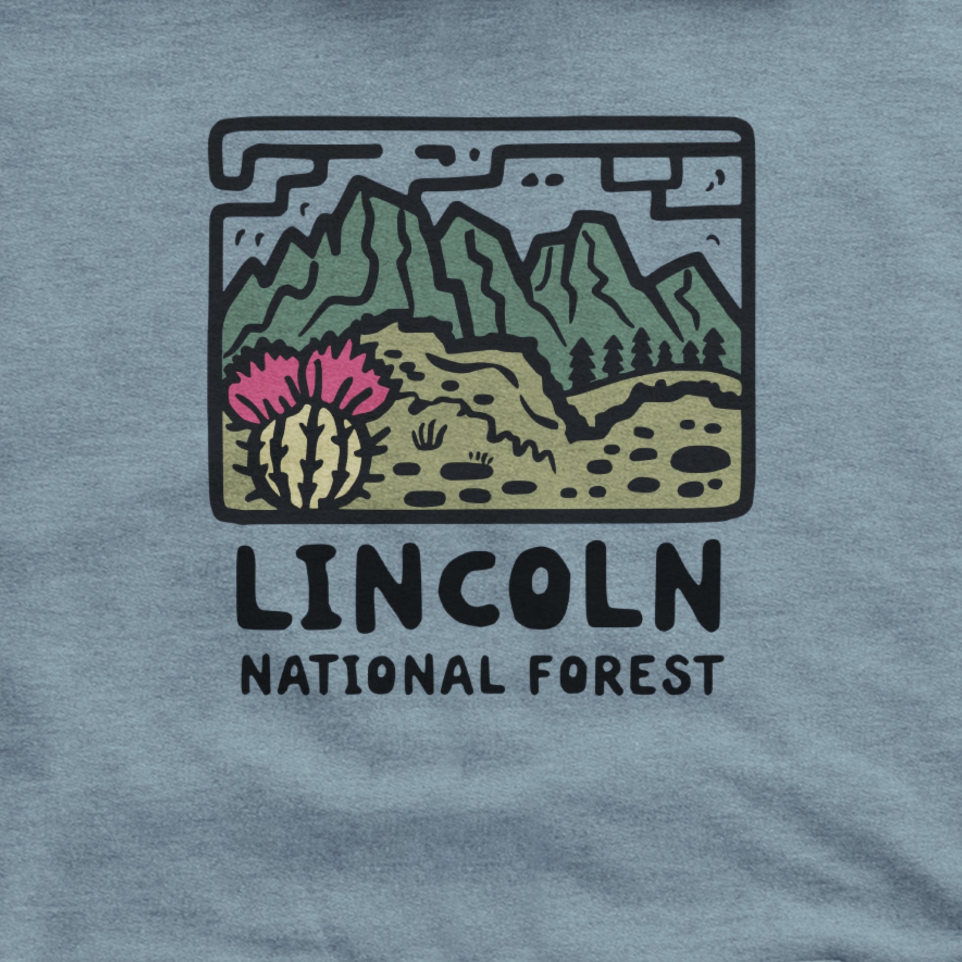 Lincoln National Forest Hoodie Adventure and Outdoors Themed Hoodie