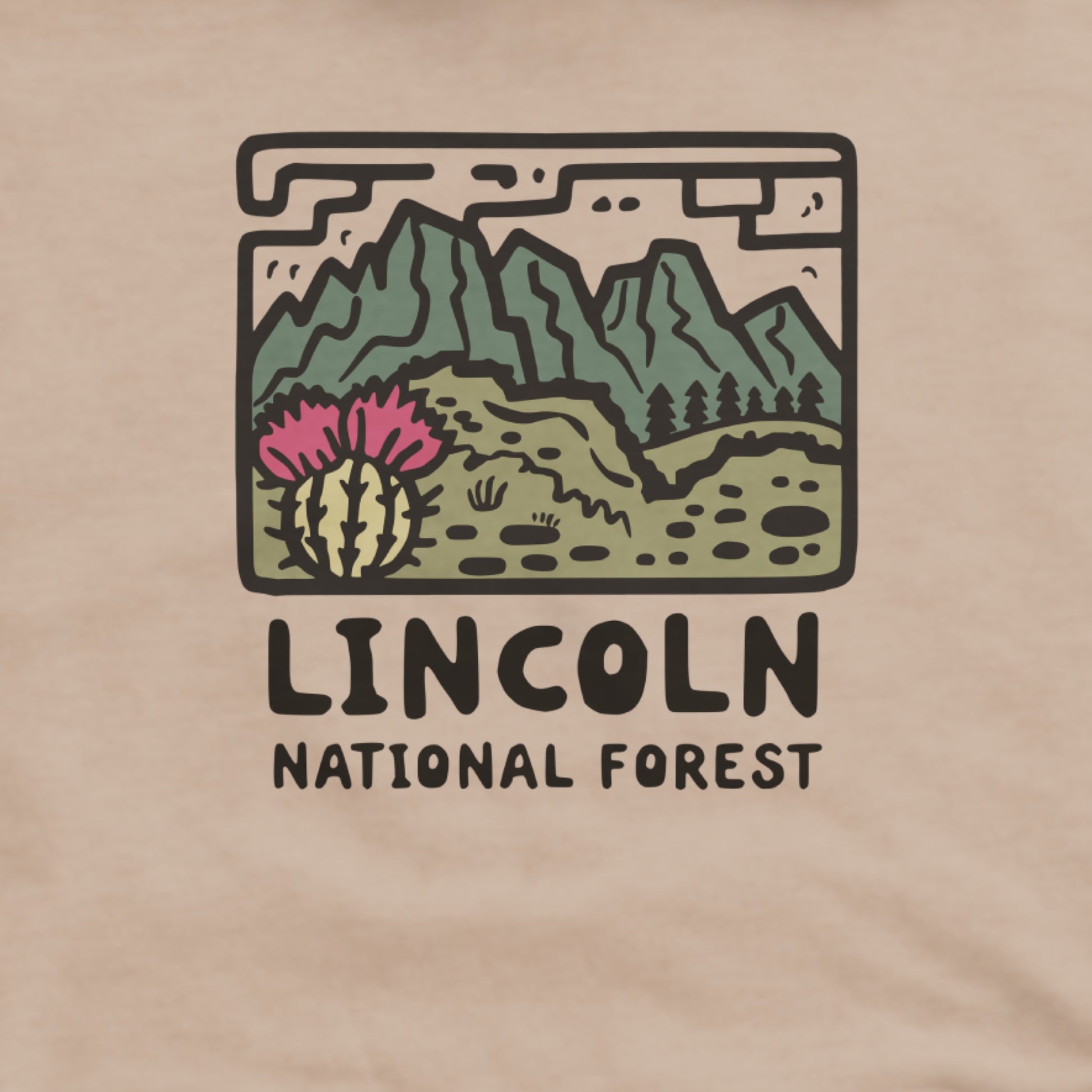 Lincoln National Forest Hoodie Adventure and Outdoors Themed Hoodie
