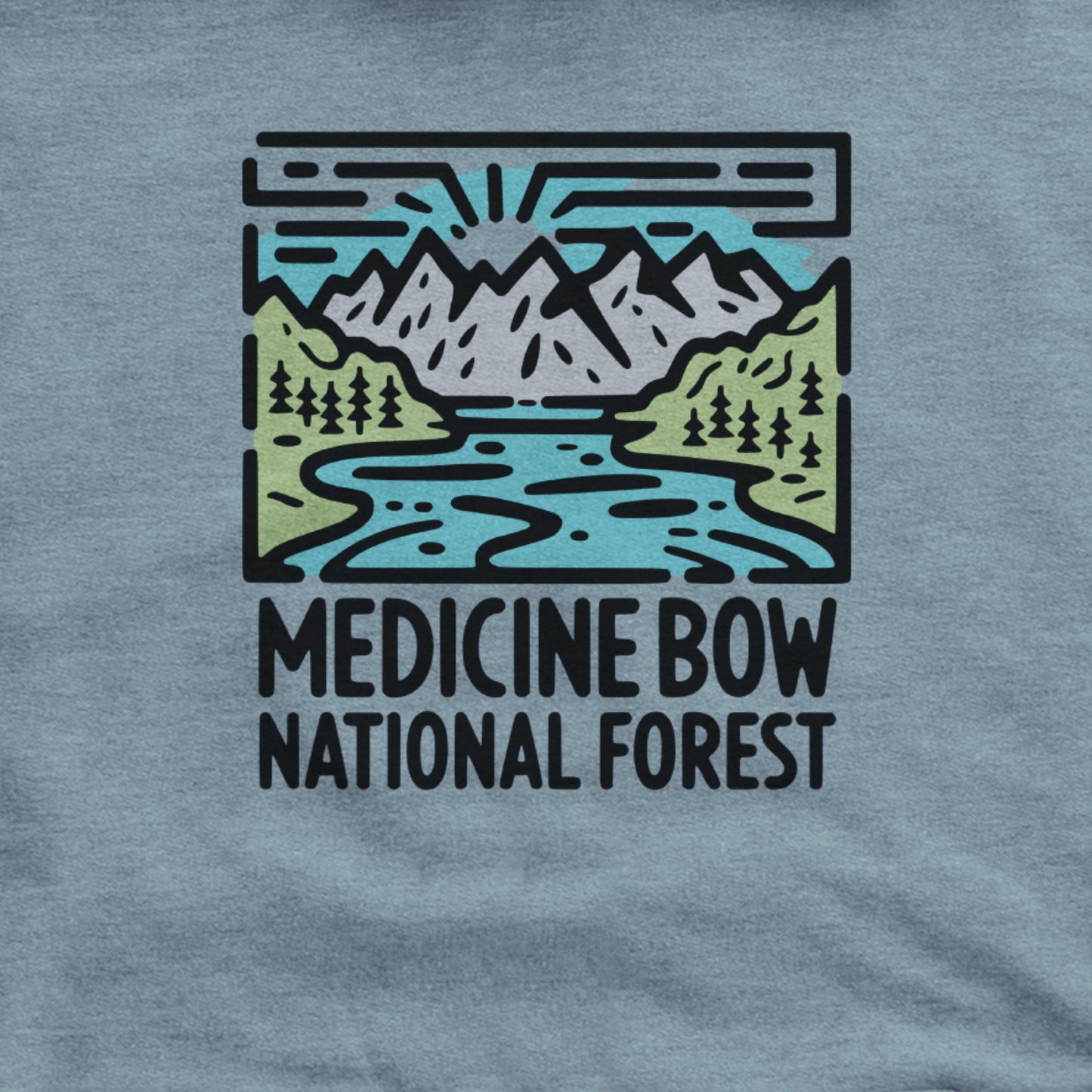 Medicine Bow National Forest Hoodie Adventure and Outdoors Themed Hoodie