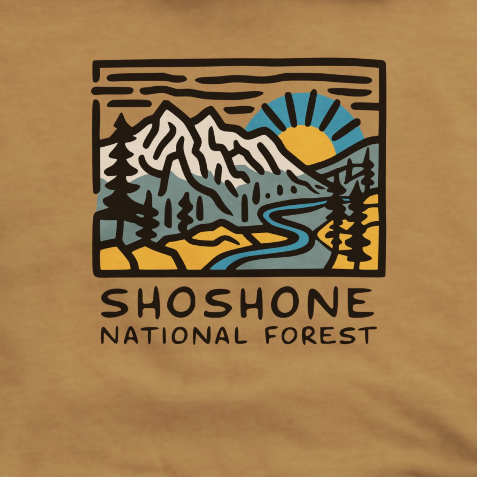 Shoshone National Forest Hoodie Adventure and Outdoors Themed Hoodie