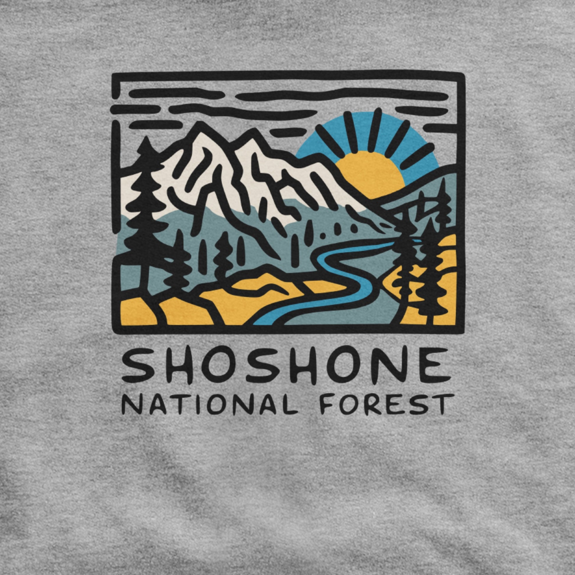 Shoshone National Forest Hoodie Adventure and Outdoors Themed Hoodie