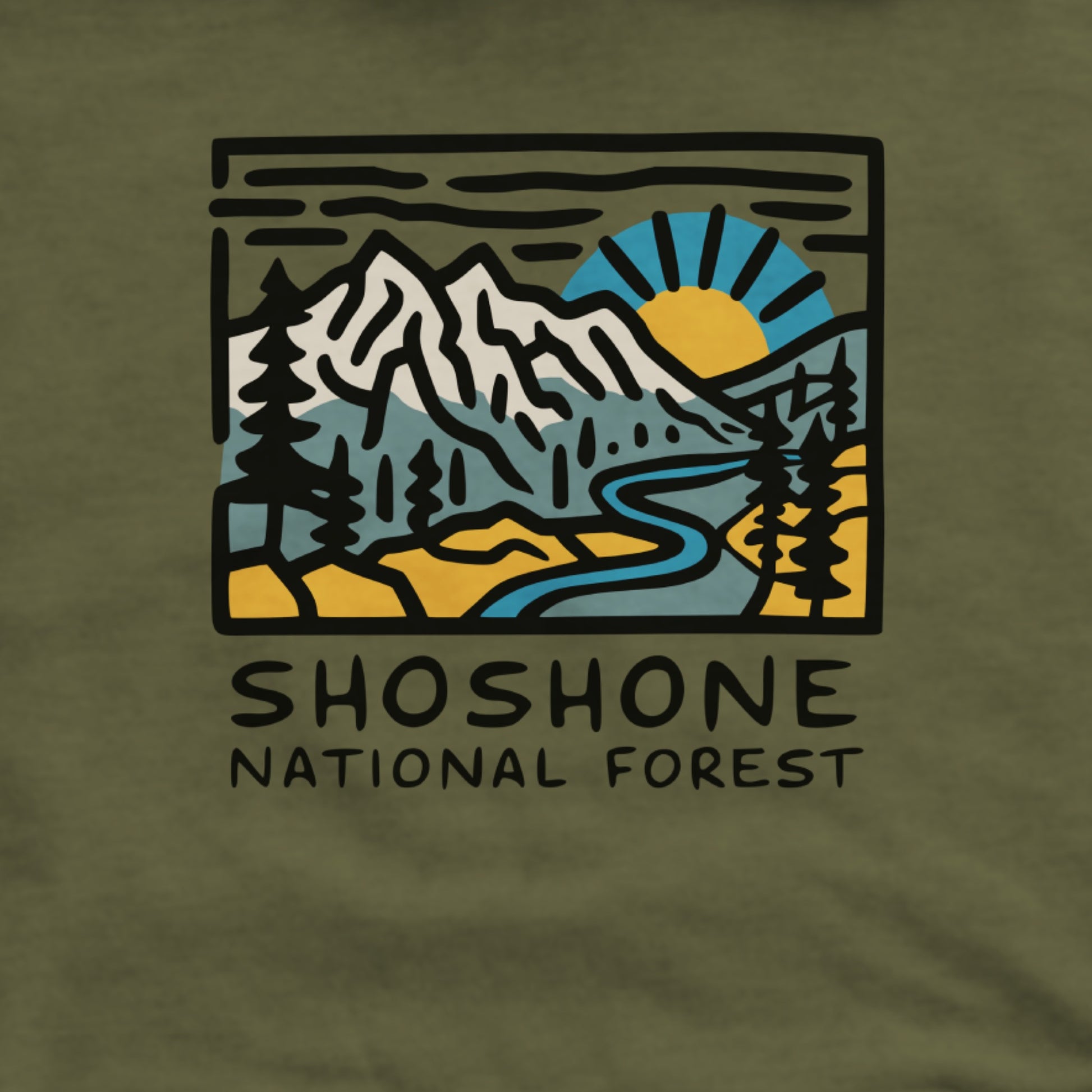Shoshone National Forest Hoodie Adventure and Outdoors Themed Hoodie