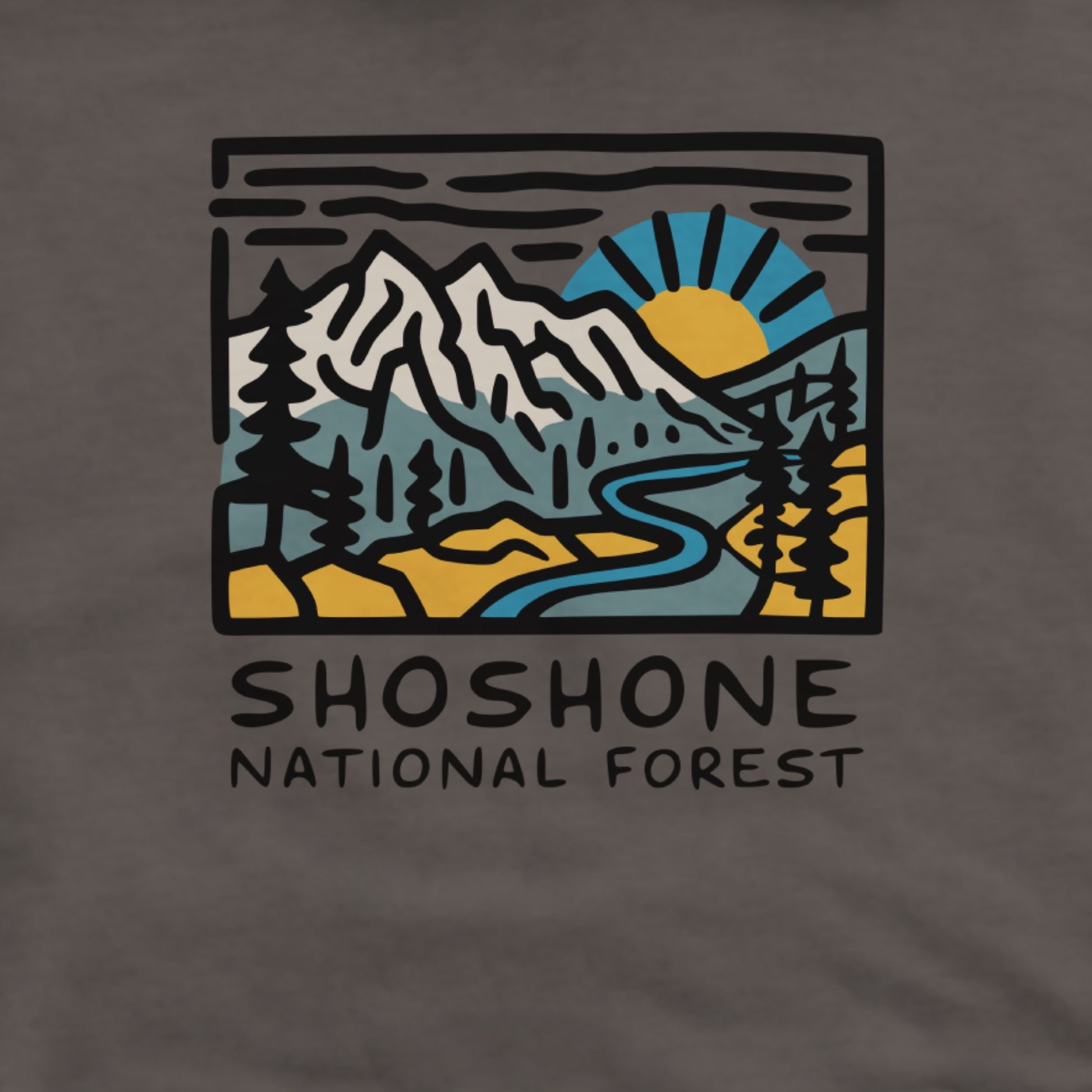 Shoshone National Forest Hoodie Adventure and Outdoors Themed Hoodie