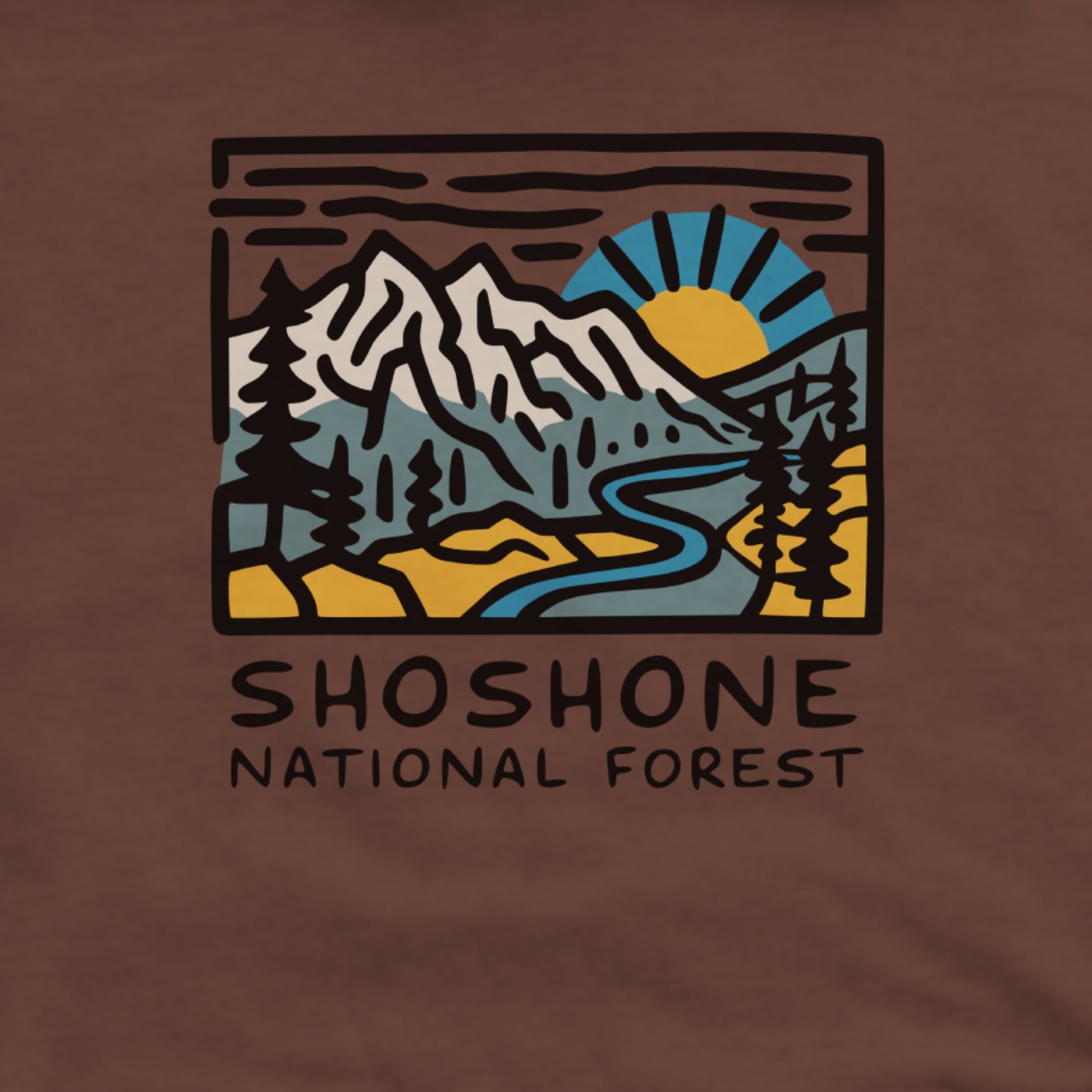 Shoshone National Forest Hoodie Adventure and Outdoors Themed Hoodie