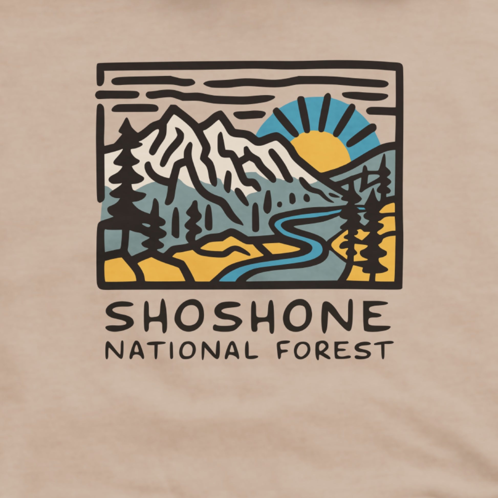 Shoshone National Forest Hoodie Adventure and Outdoors Themed Hoodie