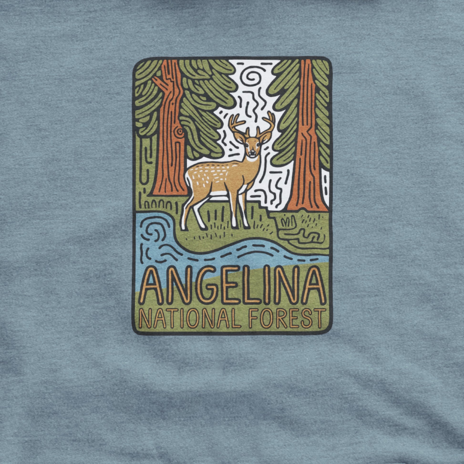 Angelina National Forest Hoodie Adventure and Outdoors Themed Hoodie