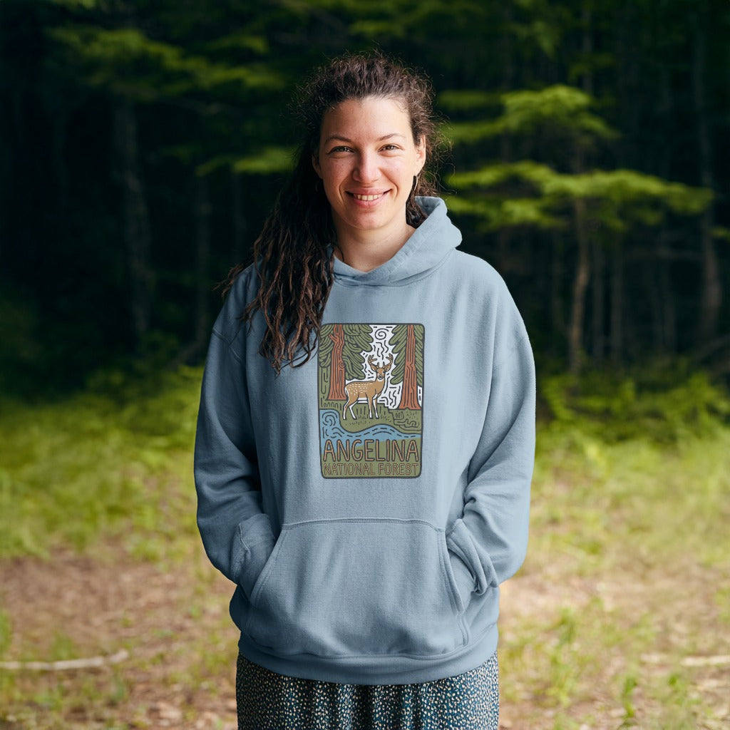 Angelina National Forest Hoodie Adventure and Outdoors Themed Hoodie