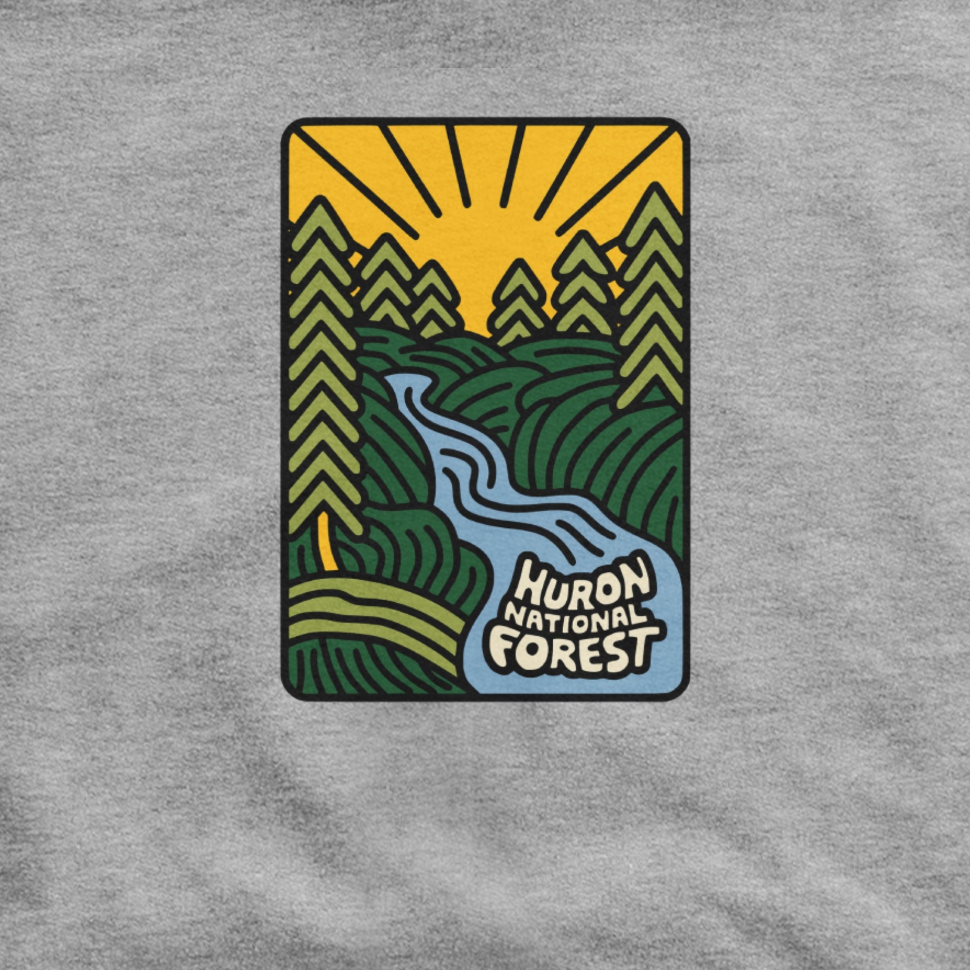 Huron National Forest Hoodie Adventure and Outdoors Themed Hoodie