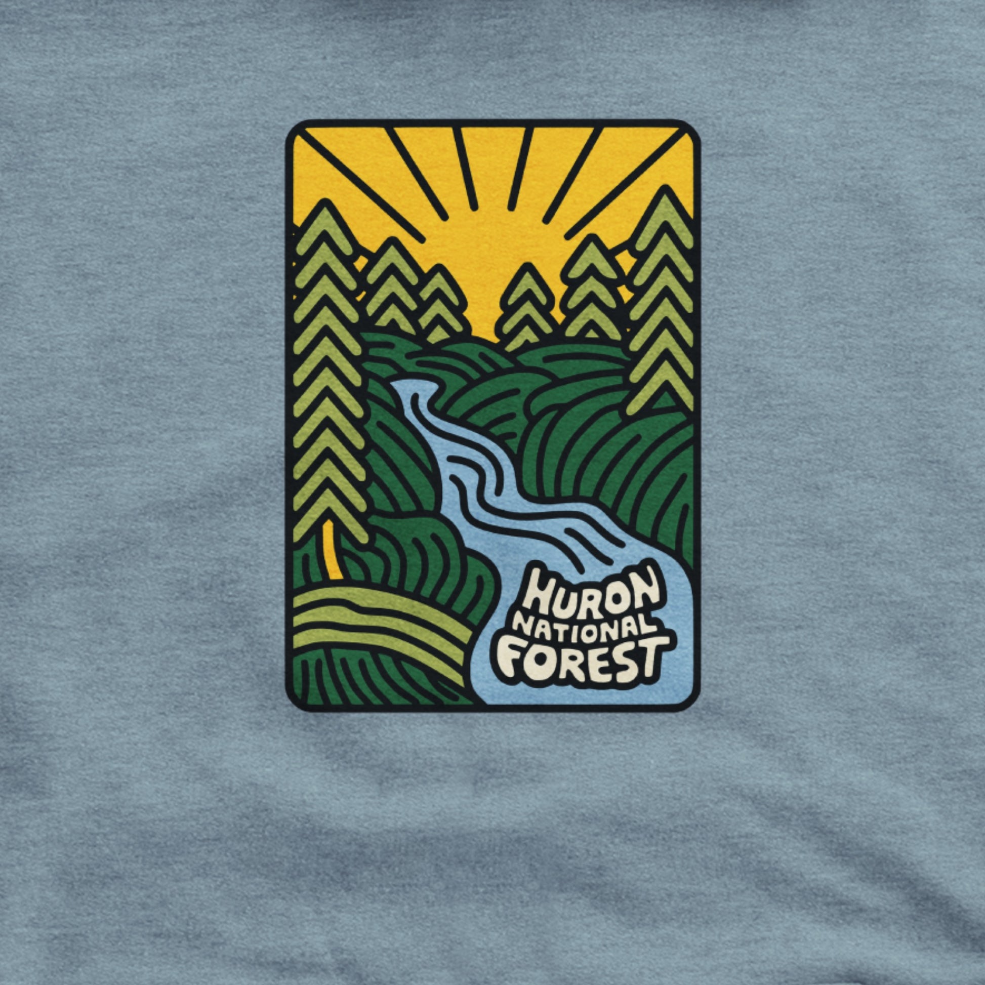Huron National Forest Hoodie Adventure and Outdoors Themed Hoodie