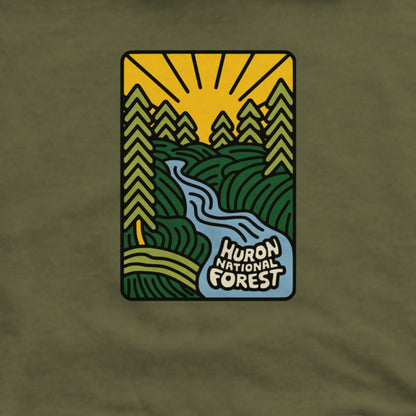 Huron National Forest Hoodie Adventure and Outdoors Themed Hoodie