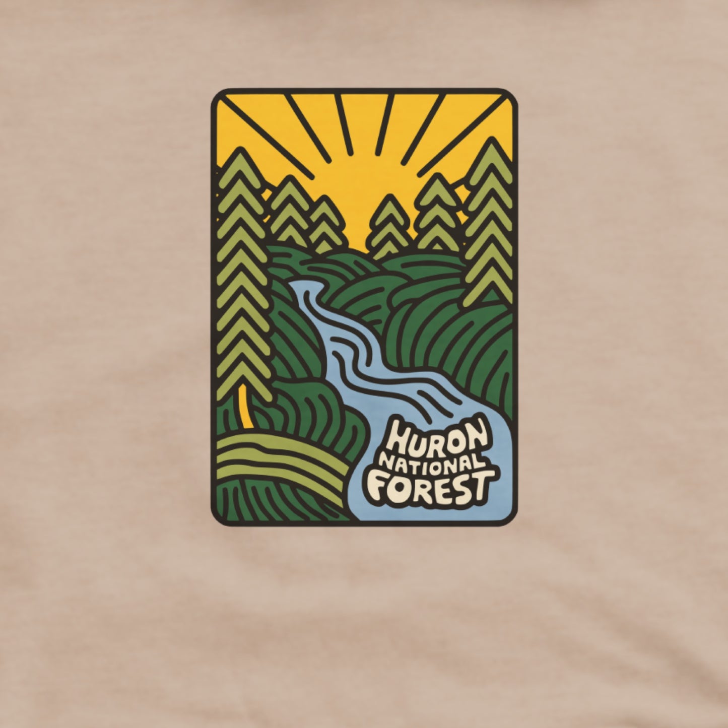 Huron National Forest Hoodie Adventure and Outdoors Themed Hoodie