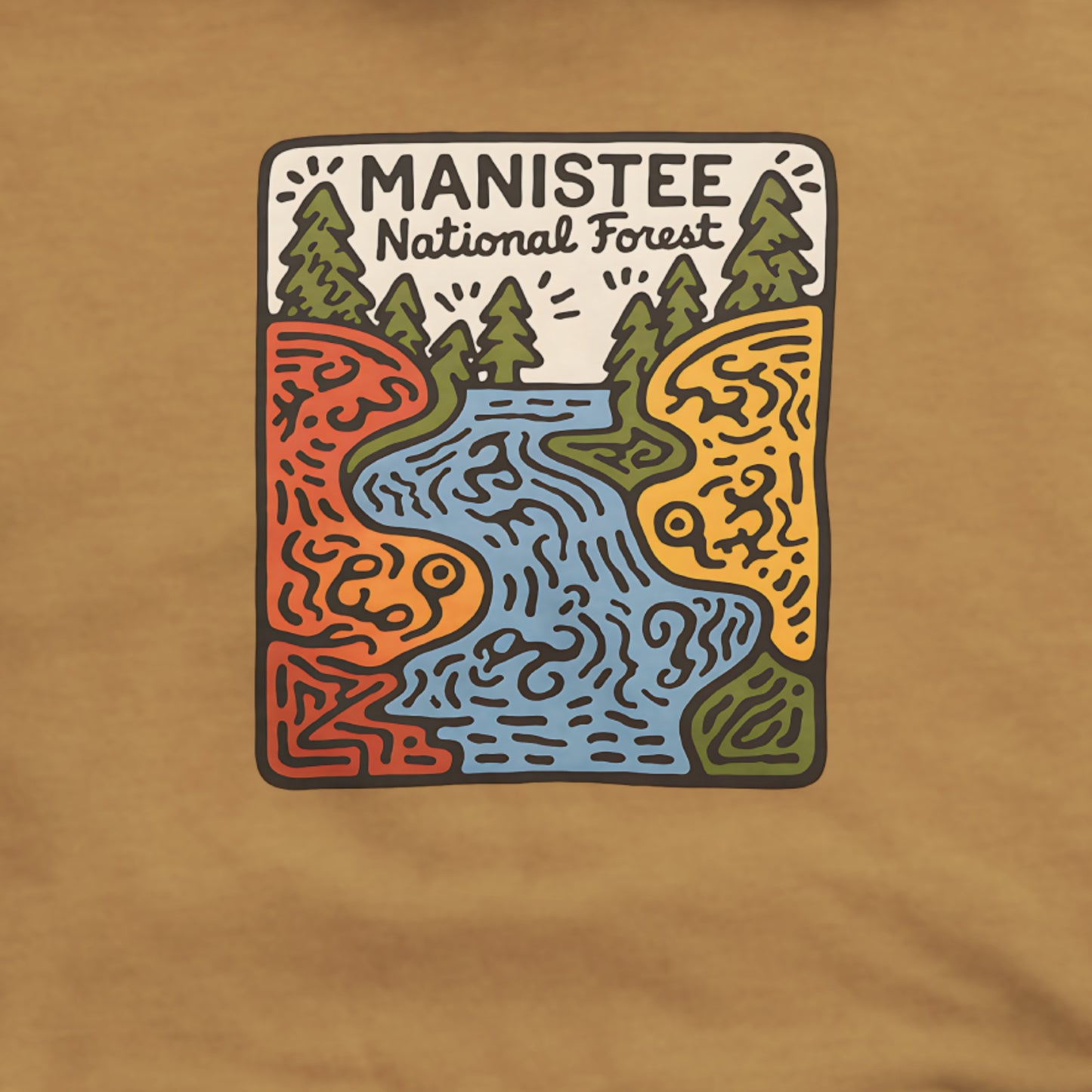 Manistee National Forest Hoodie Adventure and Outdoors Themed Hoodie