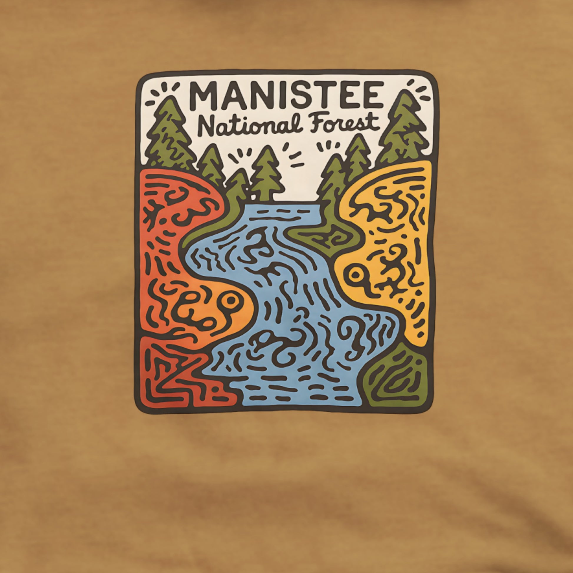Manistee National Forest Hoodie Adventure and Outdoors Themed Hoodie