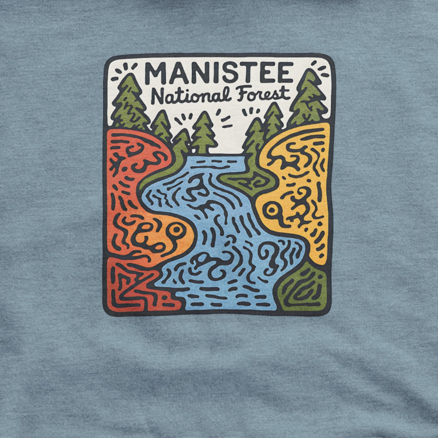 Manistee National Forest Hoodie Adventure and Outdoors Themed Hoodie