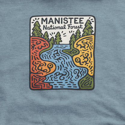Manistee National Forest Hoodie Adventure and Outdoors Themed Hoodie