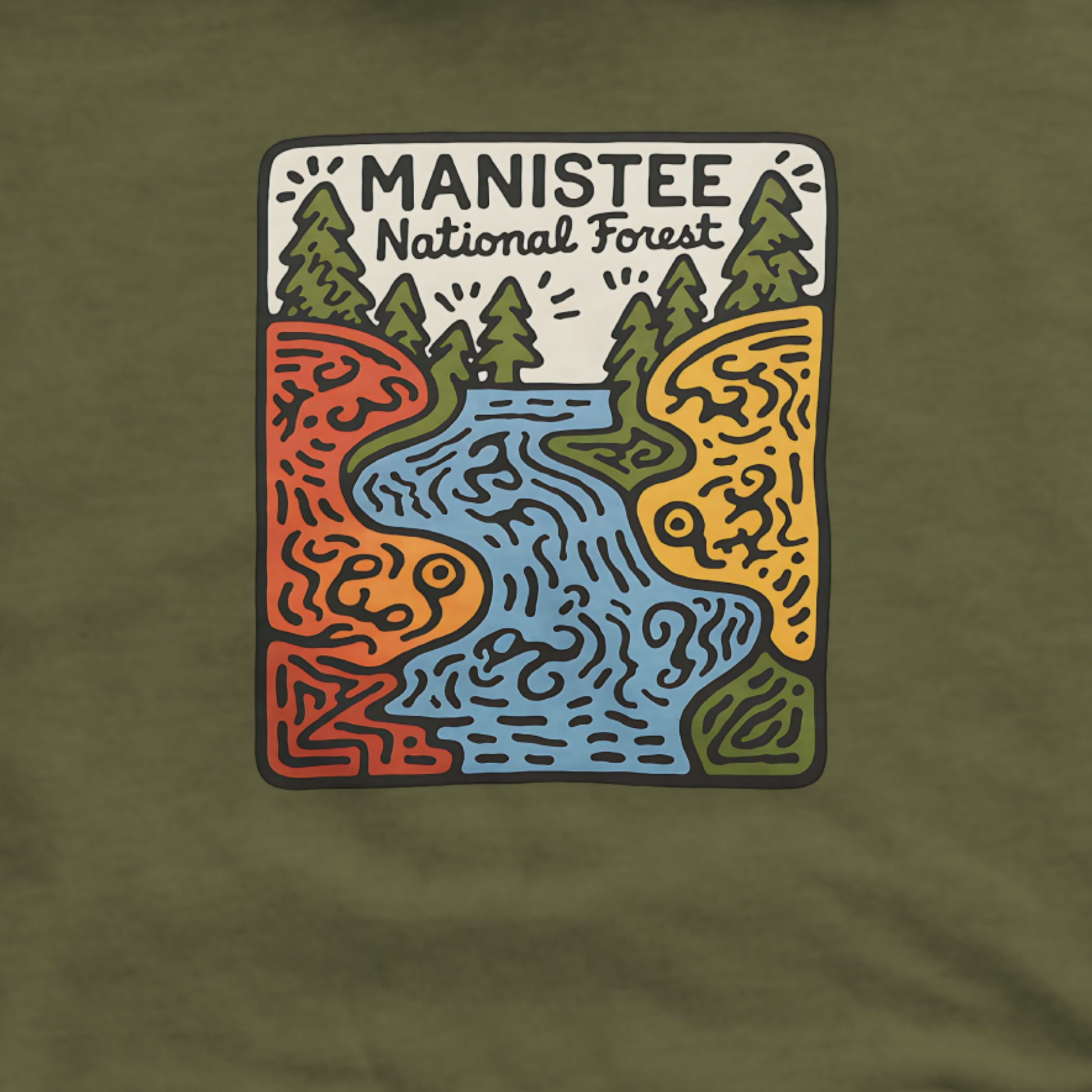 Manistee National Forest Hoodie Adventure and Outdoors Themed Hoodie