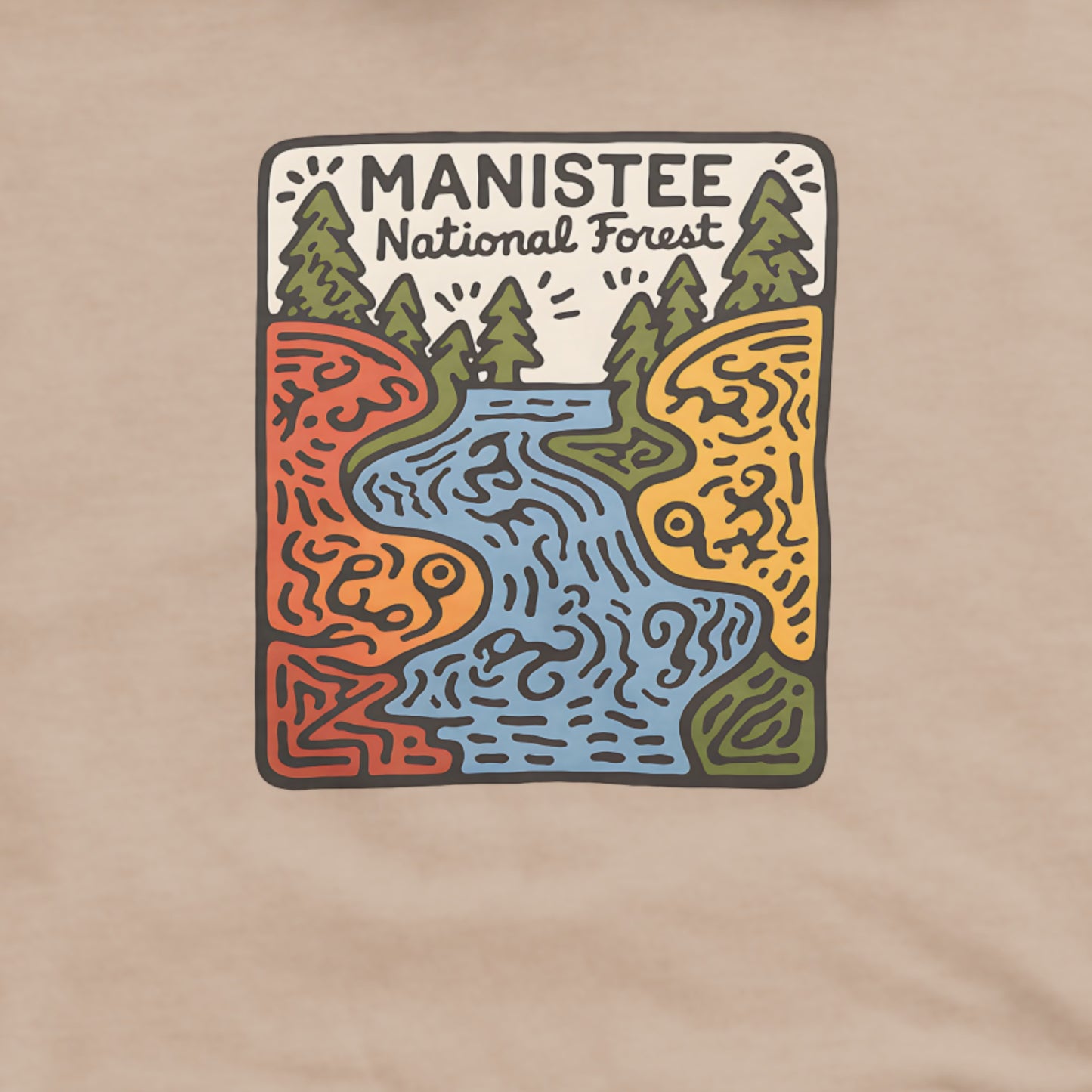 Manistee National Forest Hoodie Adventure and Outdoors Themed Hoodie