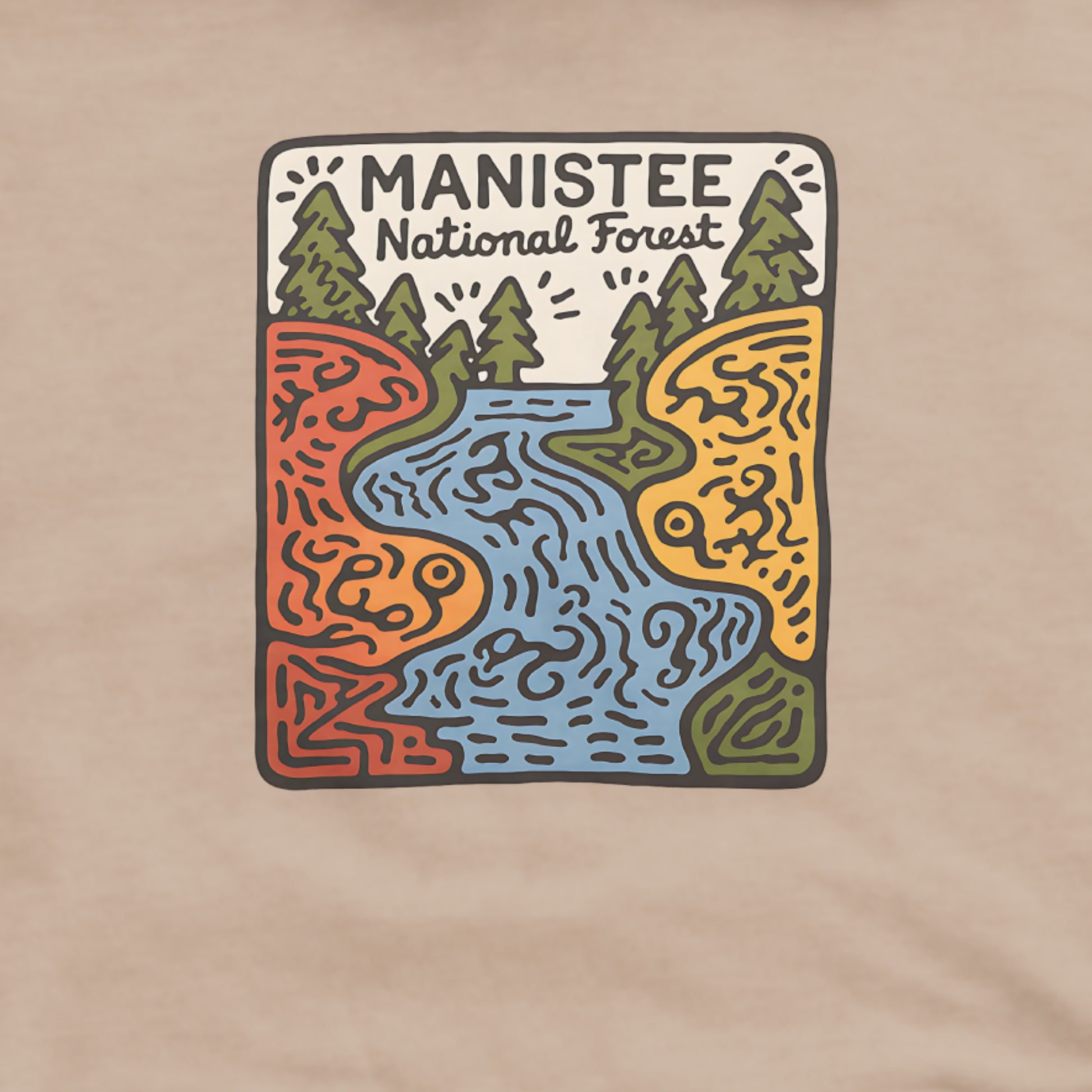 Manistee National Forest Hoodie Adventure and Outdoors Themed Hoodie