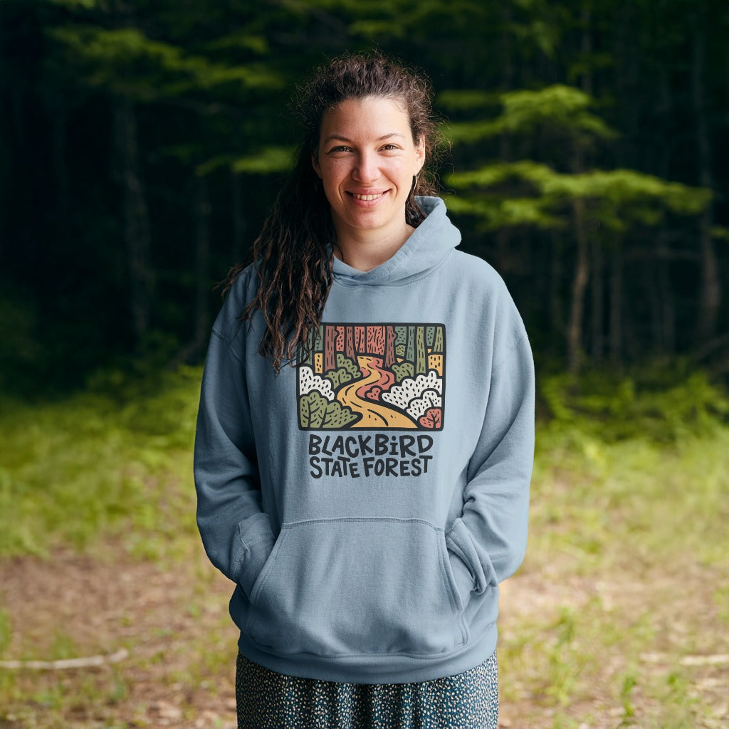 Blackbird State Forest Hoodie Adventure and Outdoors Themed Hoodie